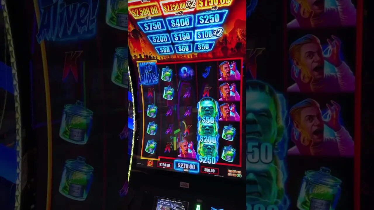 FRANKENSTEIN $50 MAX BET BONUS!