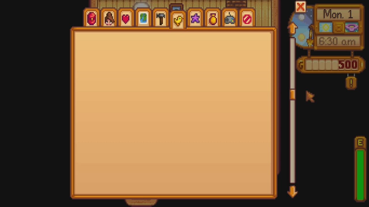 Animals - Stardew Valley Menu Tab #2