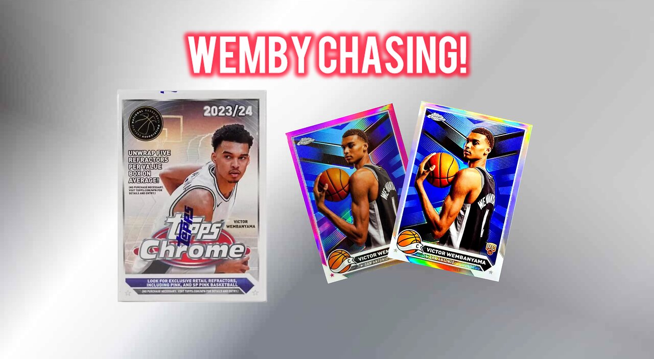 Wemby Chasing! 2023-24 Topps Chrome Basketball Blaster Box Opening!