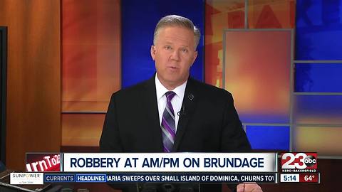 Armed robbery at AM/PM on Brundage Lane