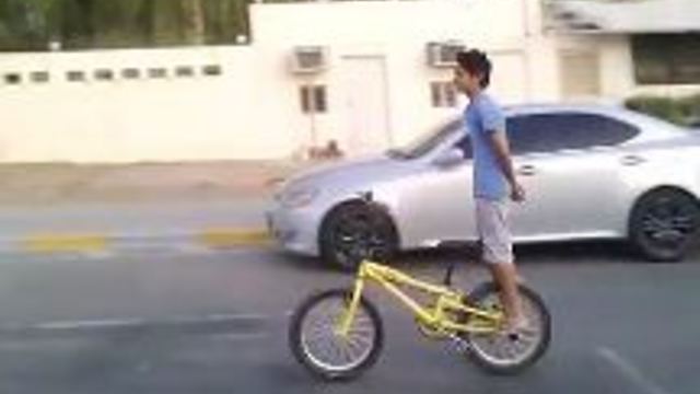 Cycling Stunt by Children in Al Ain, UAE