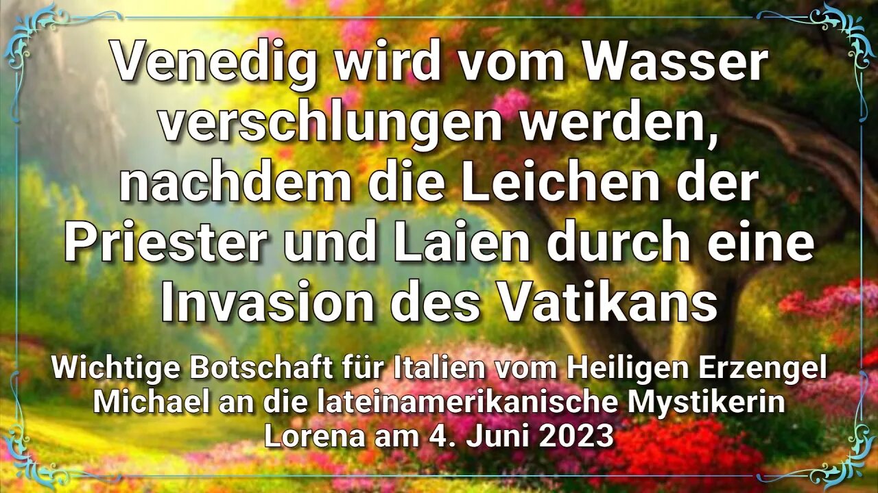 Venedig wird vom Wasser verschlungen werden, nachdem die Leichen der Priester und Laien durch eine …