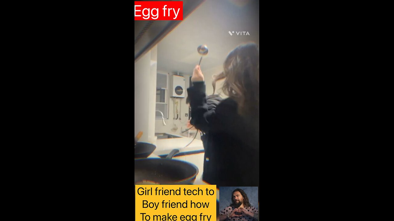 Girl friend tech to boy friend how to fry eggs😂😂😂😂