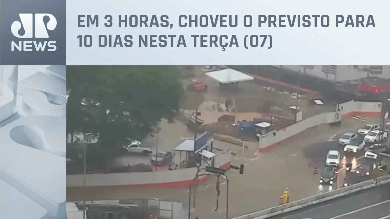 Forte chuva na Grande SP provoca alagamentos e trânsito recorde no ano