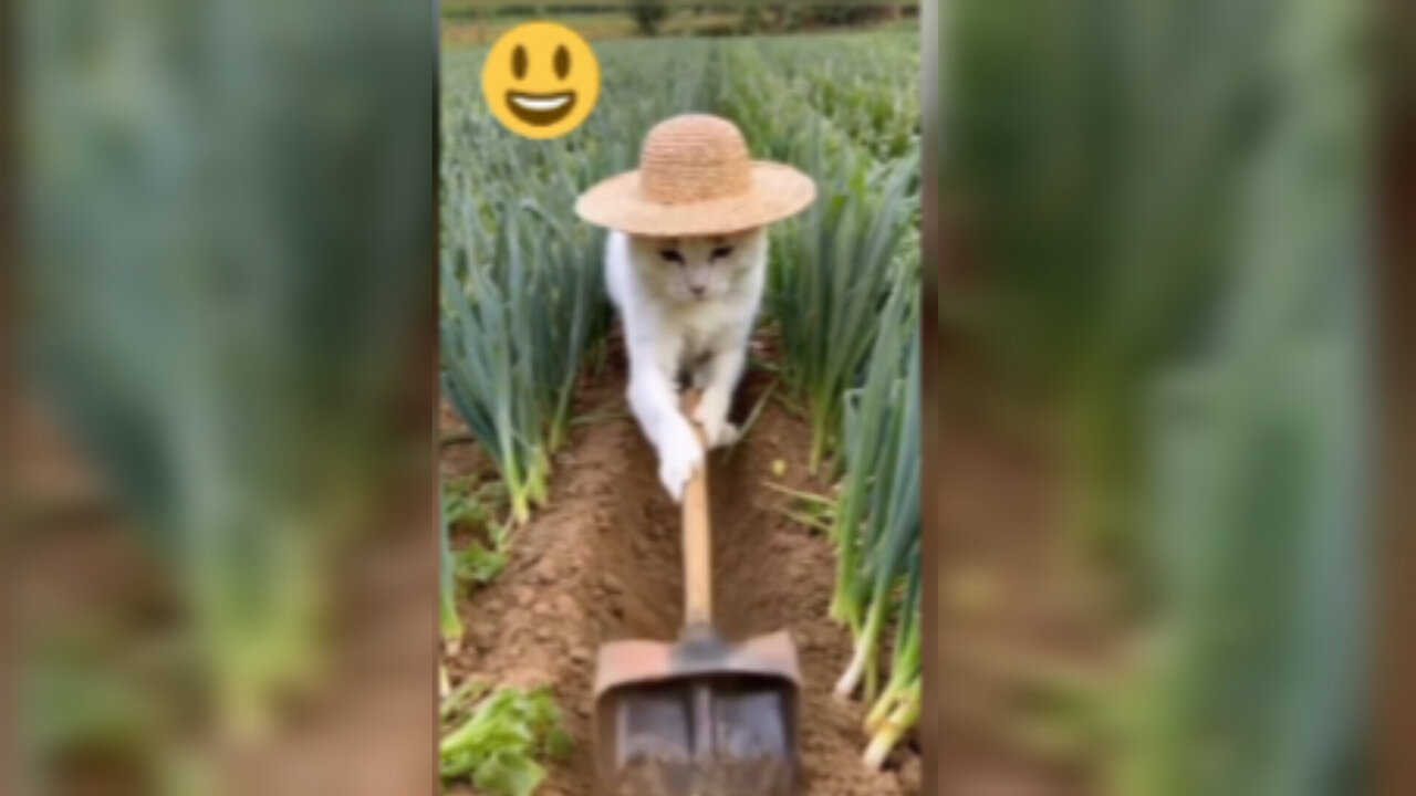 Cute Cat Harvesting And Making Food ! Humble Wild