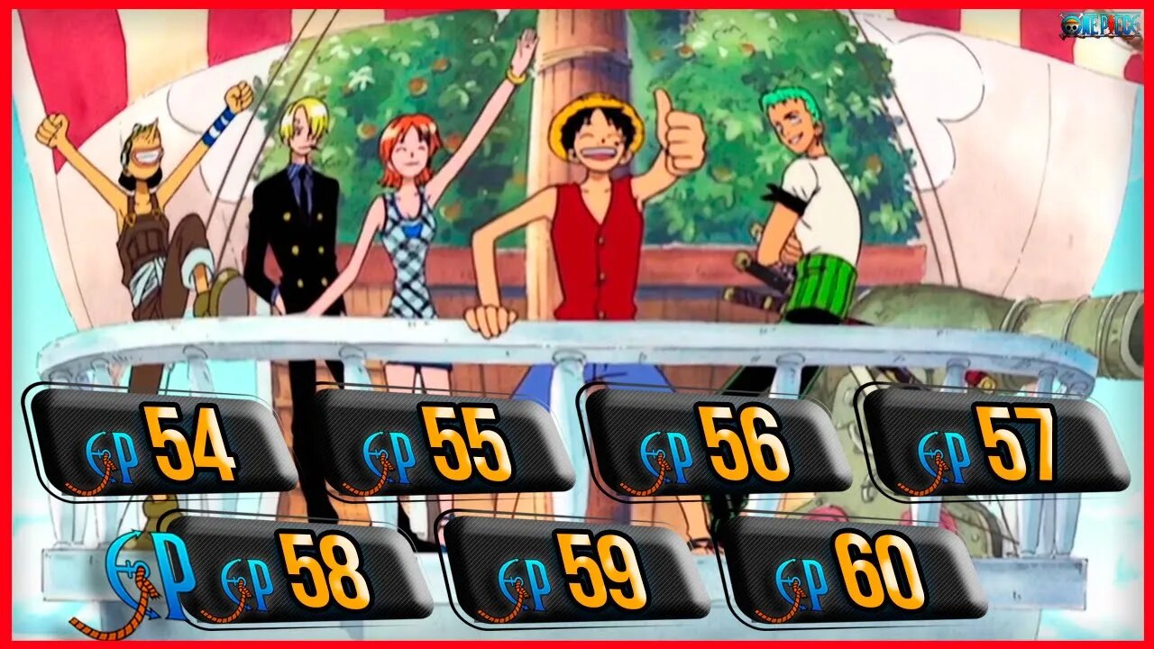 FILLERS DE ONE PIECE (RESUMO ONE PIECE EP 54, 55, 56, 57, 58, 59, 60)