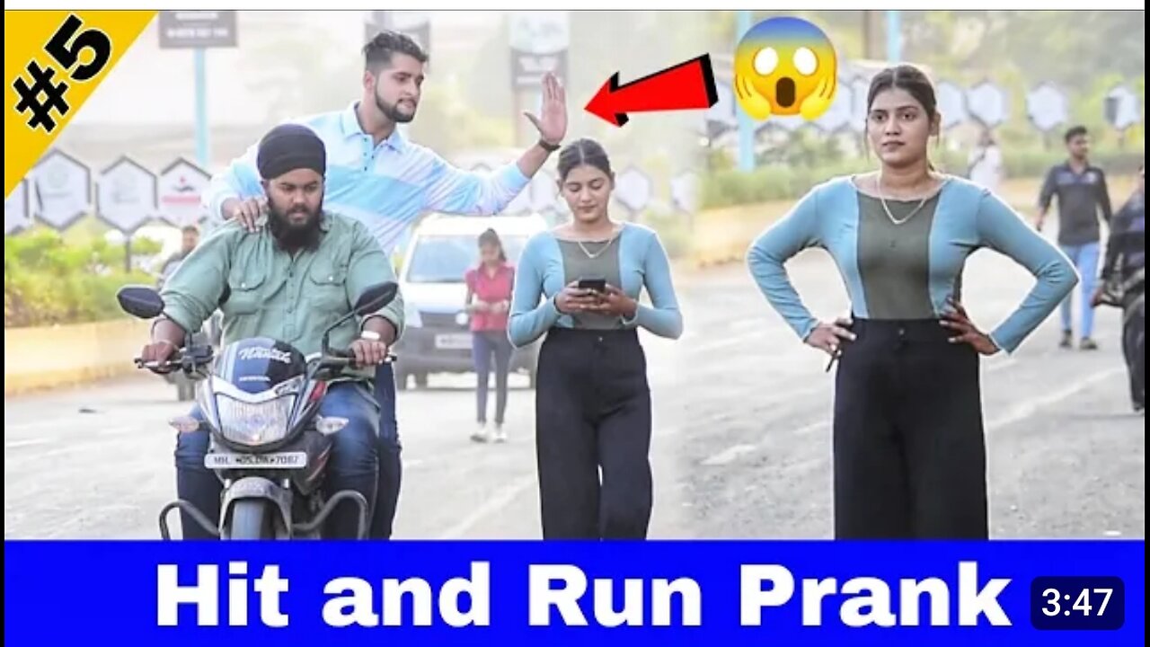 Hit and Run prank On bike