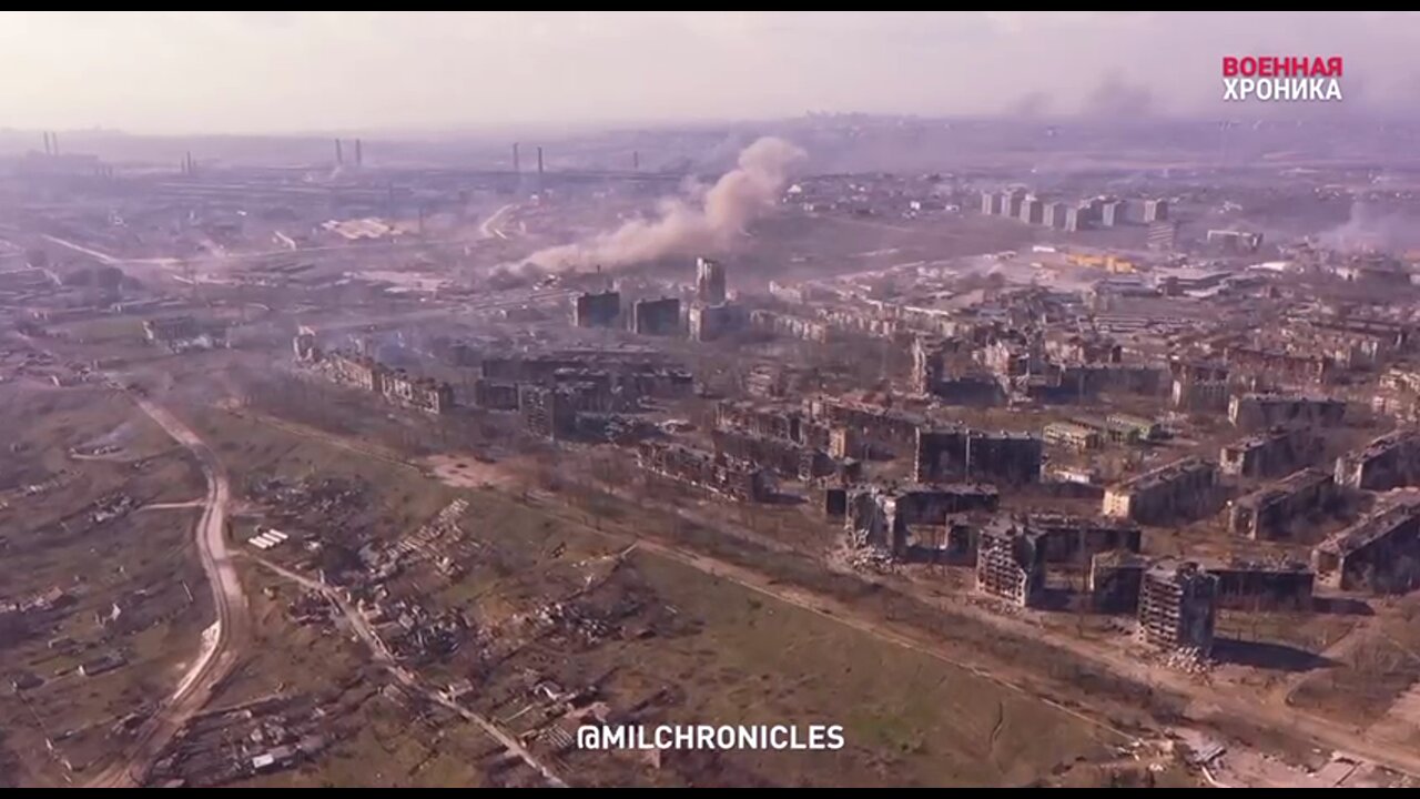 A bird's-eye video of the assault on Azovstal is the last point of resistance of the Azov National Battalion