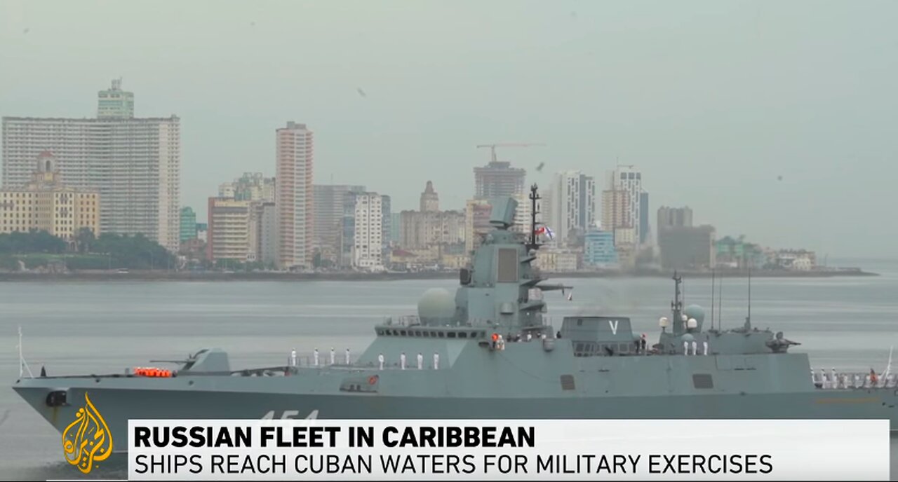 Russian navy fleet, including frigate, nuclear-powered sub, arrives in Cuba