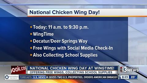 Wingtime offering free wings for National Chicken Wing Day