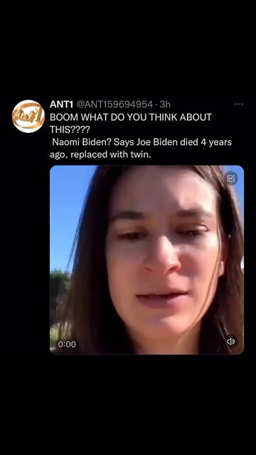 🌫🆘🌫 Naomi Biden says JOE BIDEN has been dead for 4yrs