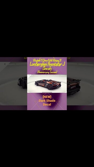 [Asphalt 9 China (A9C/C9/狂野飙车9)] Lamborghini Aventador J Decals | Anniversary Season (#Shorts)