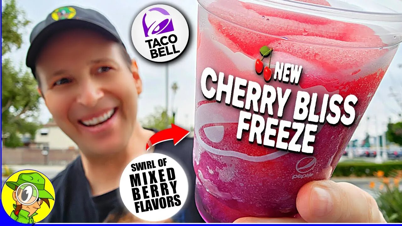 Taco Bell® CHERRY BLISS FREEZE Review 🌮🔔🍒🥶 ⎮ Peep THIS Out! 🕵️‍♂️