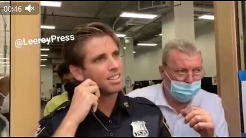 Chaos at Children's vaccination site by Time Sq in NYC. Activists start yelling at the staff