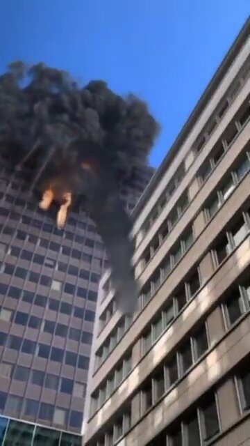 Fake Tv video of Berlin being bombed by the Russians to scare the Programmed people