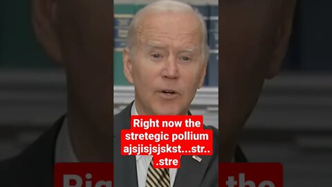 Joe Biden Knows We Don't Need Stretegic Oil!! #joebiden