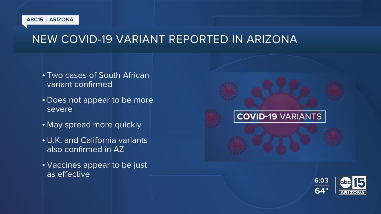 First cases of South African COVID-19 variant detected in Arizona