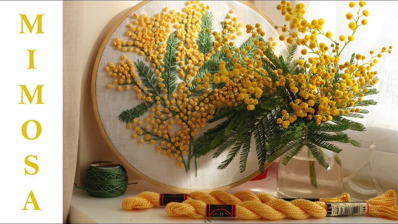 Mimosa Hand Embroidery Tutorial • Pattern 018 | Bonjour Embroidery