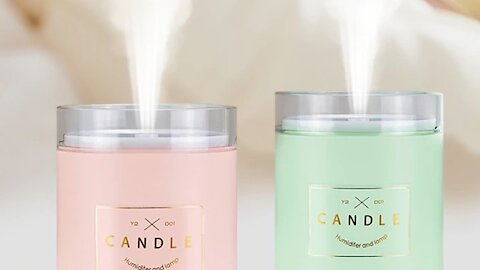 Aromatic Ultrasonic Air Humidifier Candle Romantic Soft Light