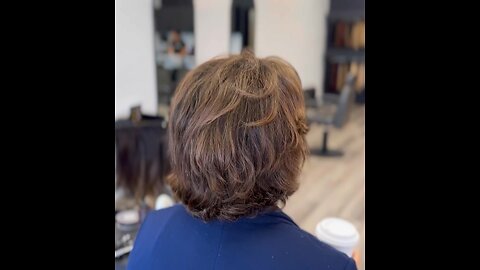 Short hair to long hair transformation.