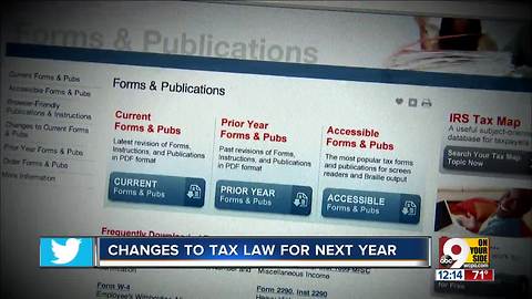 Changes to tax law for next year