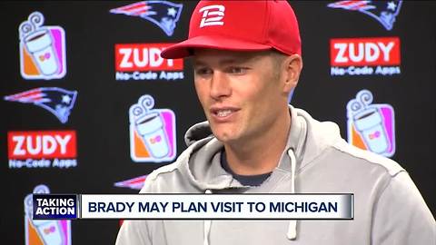 Tom Brady may visit Michigan when Patriots are in town to face Lions