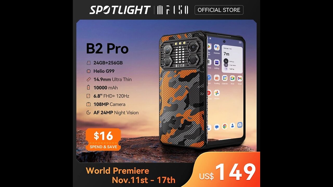 [World Premiere] IIIF150 B2 Pro Rugged Machine G99 120Hz