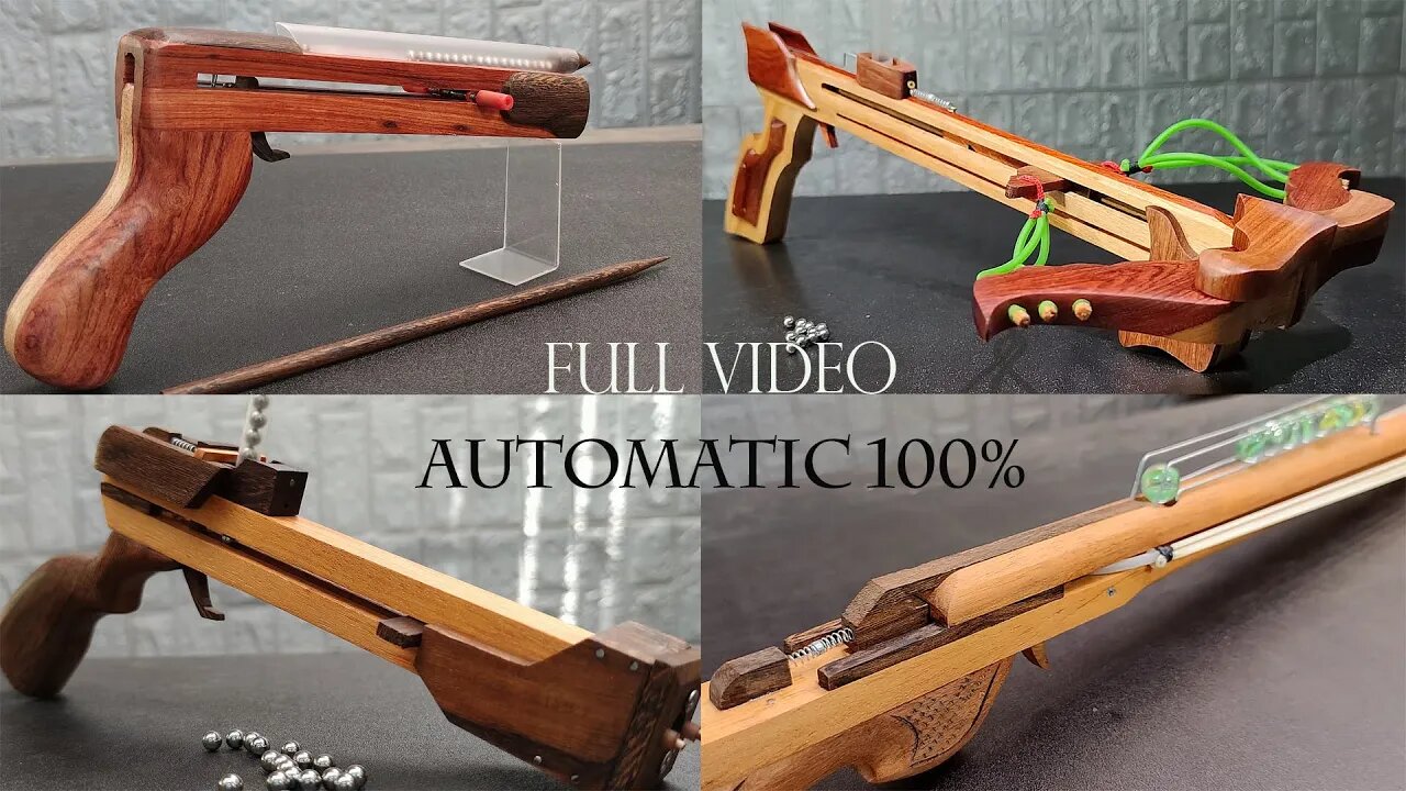 Best DIY slingshot |4 amazing automatic gun models that you didn't know | Wood Art TG