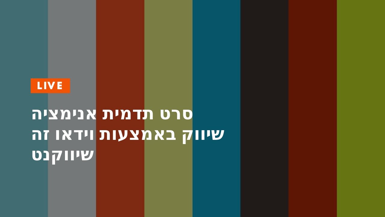 סרט תדמית אנימציה שיווק באמצעות וידאו זה שיווקנט