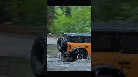 🌧️rc run after the RAIN😲Traxxas Trx4 Bronco RC #shorts #rccar