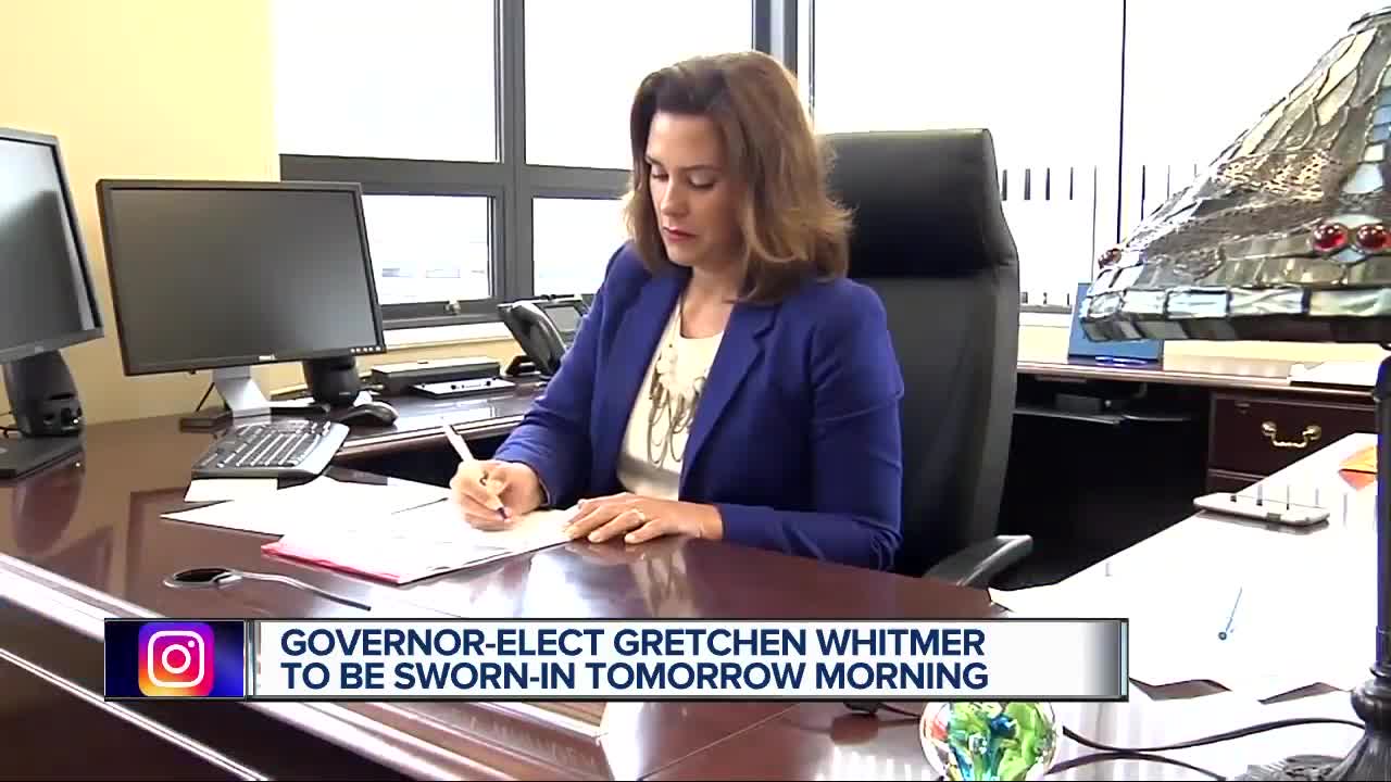 Governor-elect Gretchen Whitmer to focus on roads, water and education after being sworn in