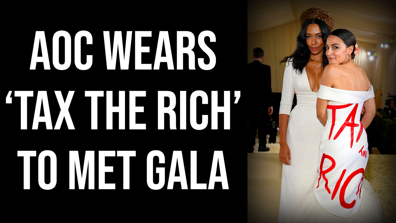 AOC Wears 'Tax the Rich' Dress at Met Gala