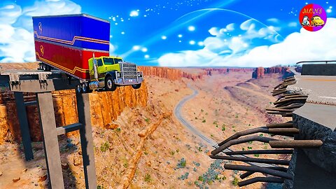 BeamNG.Drive – Cars vs Broken Bridge #2
