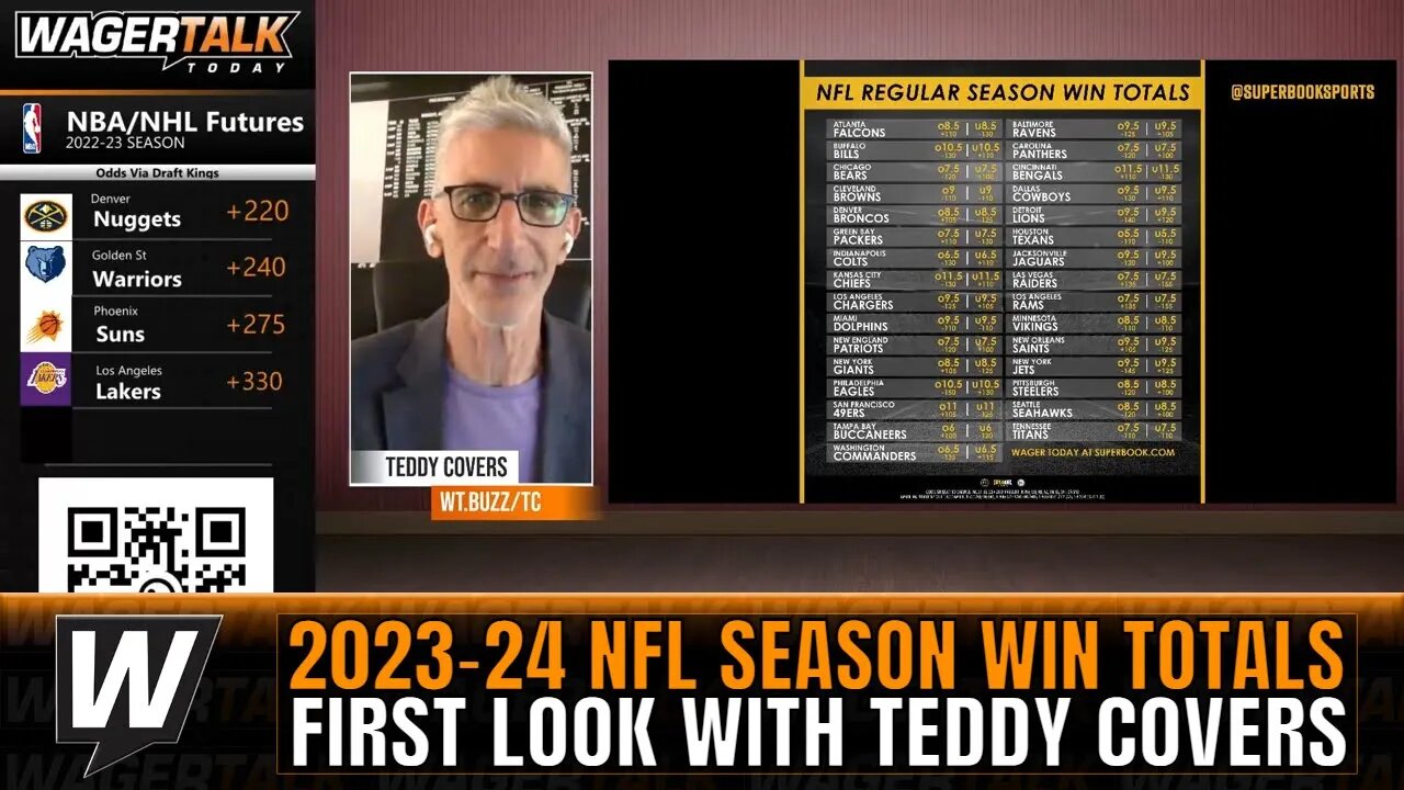 2023-24 NFL Season Win Totals First Look with Teddy Covers | NFL Season Win Totals Predictions