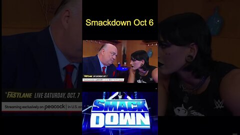 WWE Smackdown October 6. Rhea Ripley & Paul Heyman.