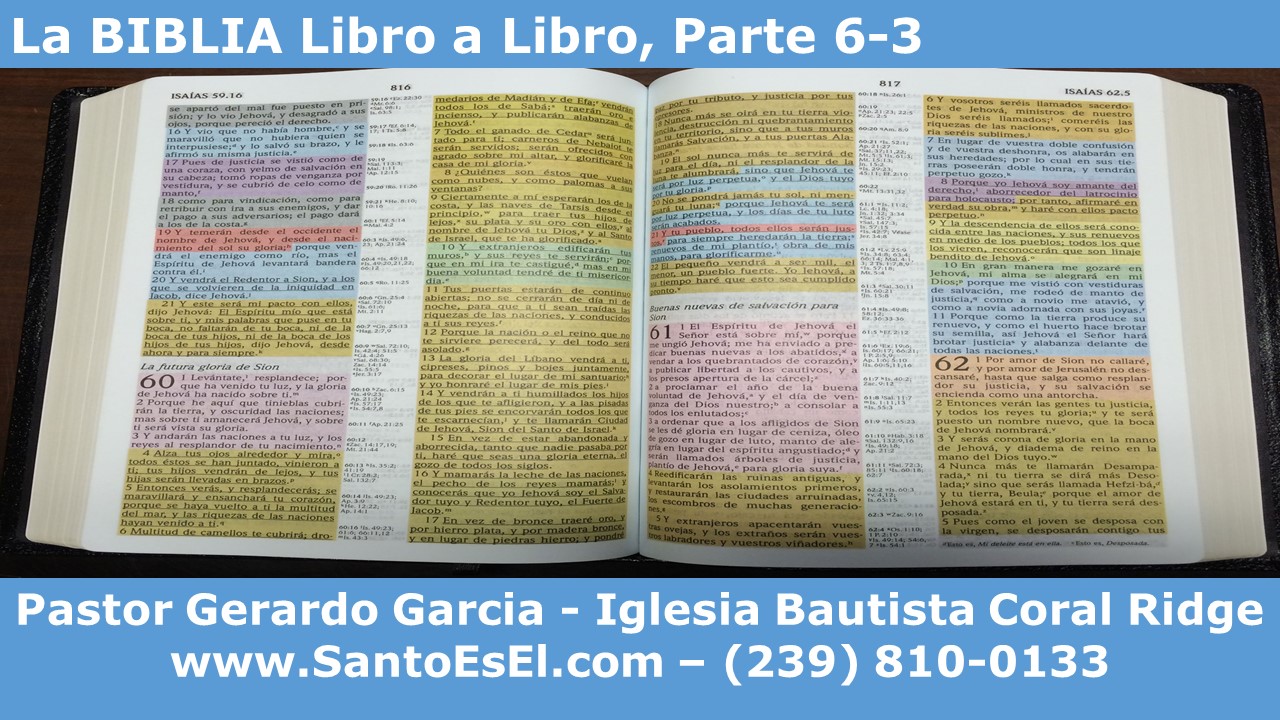 2020 11 01 Escuela Dominical - La BIBLIA Libro a Libro, Parte 6-3