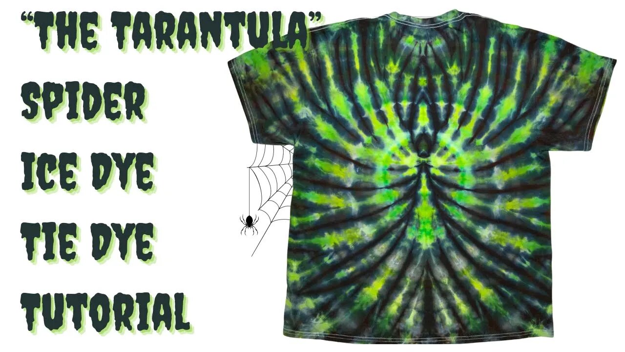 Tie-Dye Designs: Halloween Spider Ice Dye Version “The Tarantula”