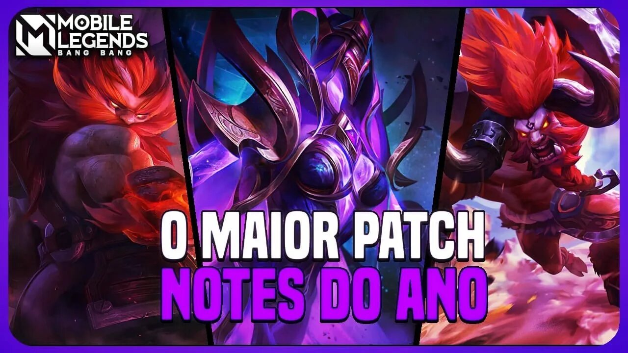 O MAIOR PATCH NOTES DO ANO !!! VAI MUDAR TUDO | PATCH NOTES NOVEMBRO 2022 | MLBB