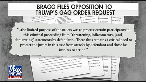 BRAGG FILES OPPOSITION TO TRUMP GAG ORDER REQUEST