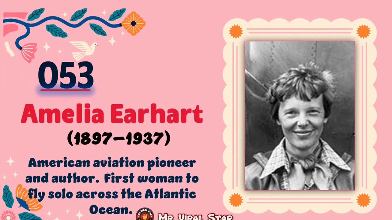 Amelia Earhart (1897–1937)| TOP 150 Women That CHANGED THE WORLD | Short Biography