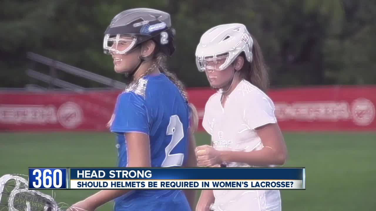 Should female lacrosse players be required to wear helmets like males?