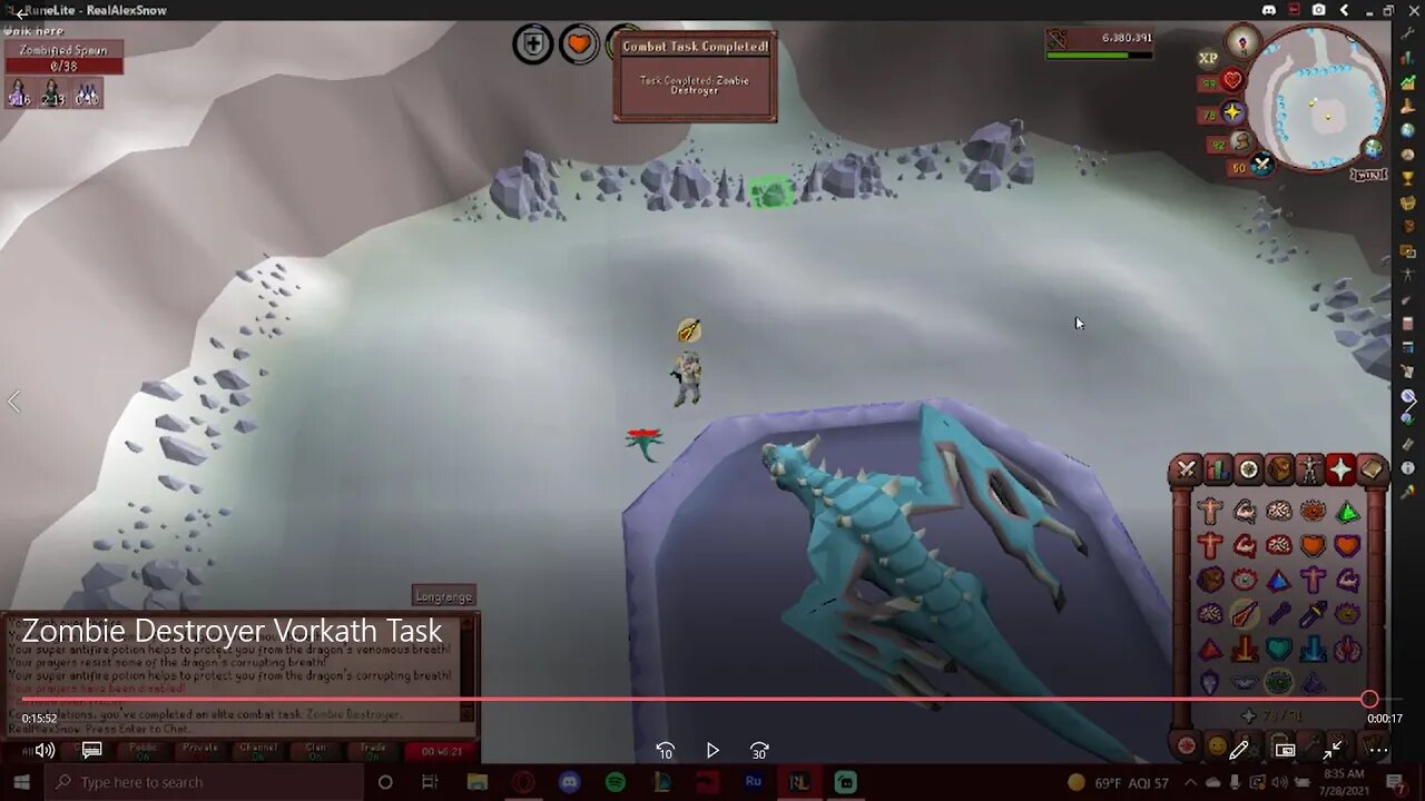 Zombie Destroyer Vorkath Combat Task - OSRS 07