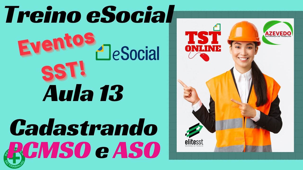 Aula 13 Cadastrando PCMSO e Gerando l Tstonline Sistemas Software SST