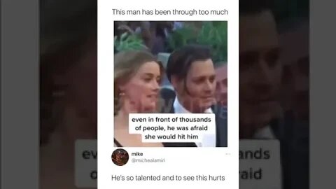 Johnny Depp Flinches at Amber Heard