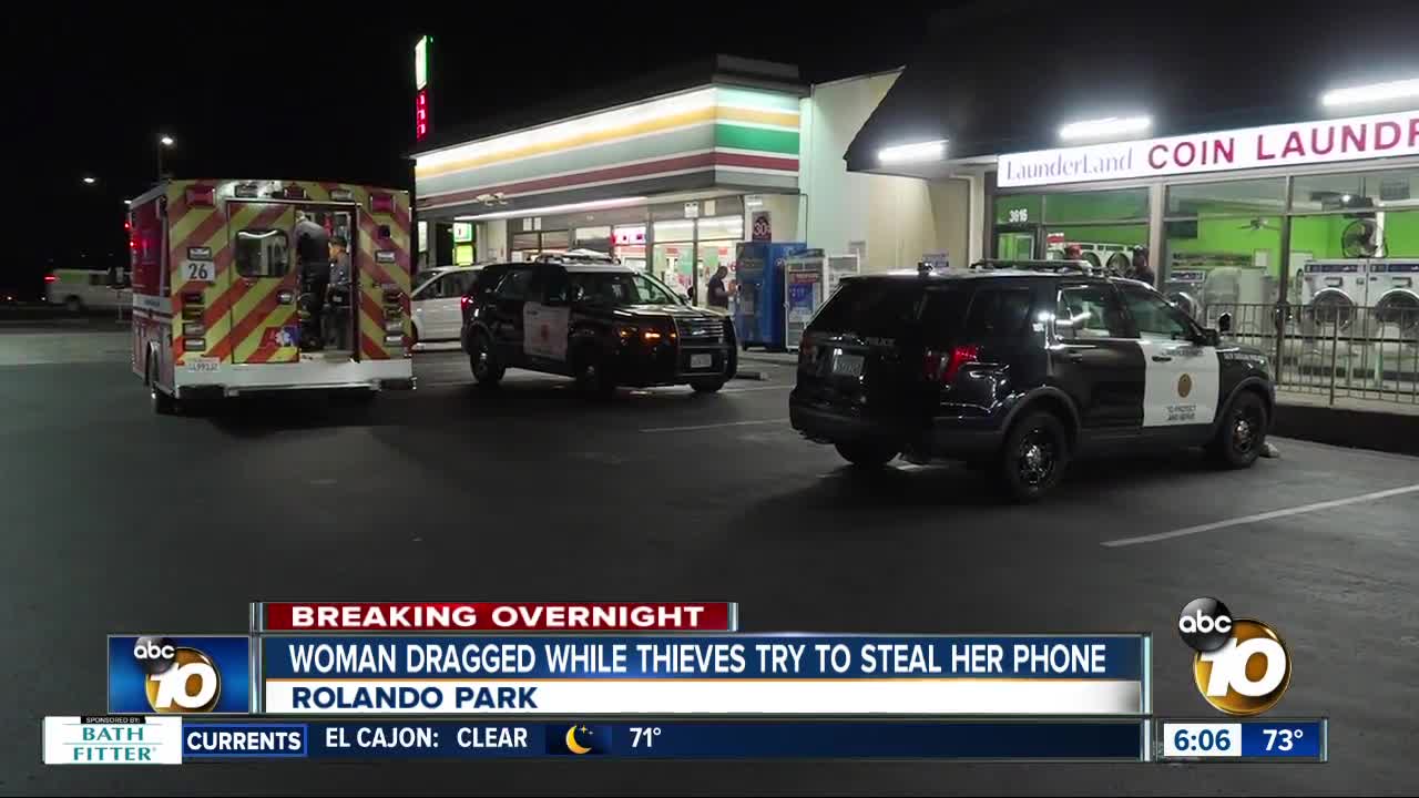 Woman dragged across 7-Eleven parking lot while trying to stop thieves from taking her iPhone