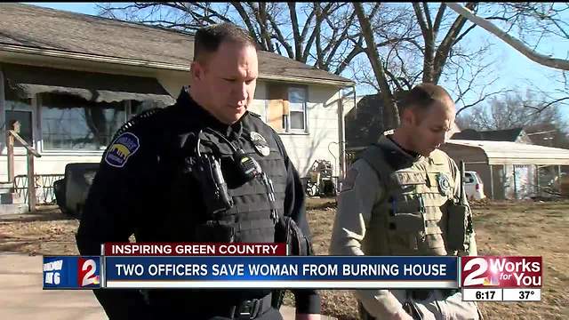 Two Bartlesville officers recommended for lifesaving award after saving woman from burning house