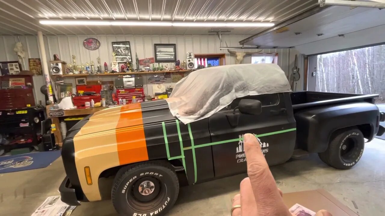 C10 rattle can rainbow full video part 2#c10#squarebody#stepside #70spaint#budgetpaintjob#rattlecan