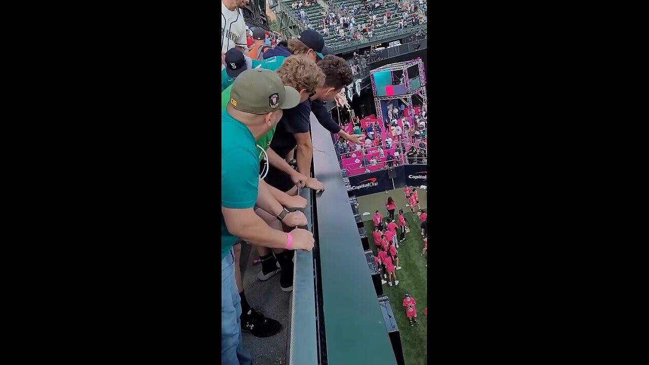 Fan Uses String And Cup To Grab Baseball -- ViralHog