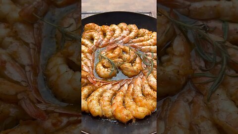 Garlic butter smoked shrimp