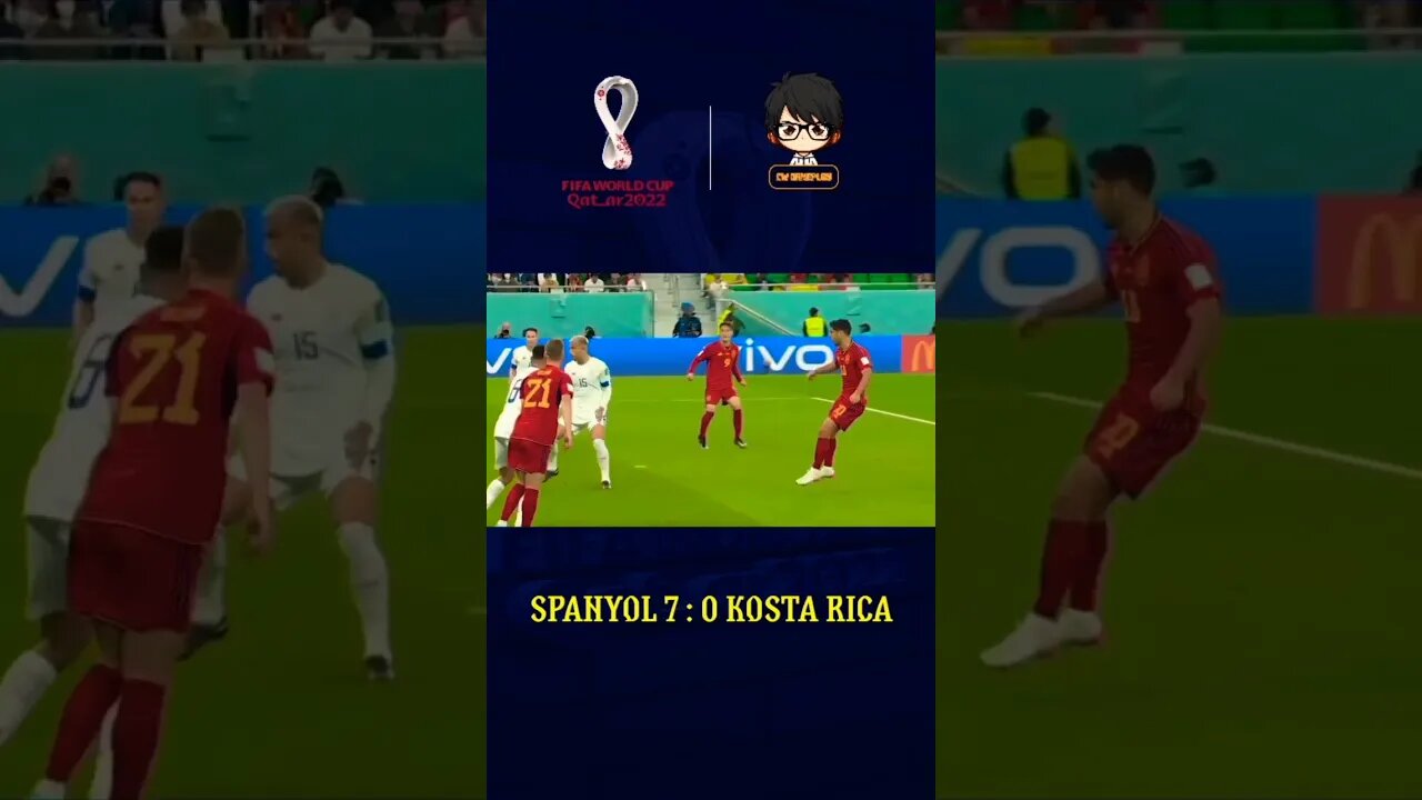 #shorts #worlcup2022 #worldcupqatar2022 CUPLIKAN GOL WORLD CUP QATAR 2022 | SPANYOL vs KOSTA RICA